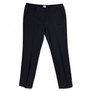 ARMANI COLLEZIONI Cuffed Stretch‎ Slim Straight Black Ankle Tailored Trousers 12